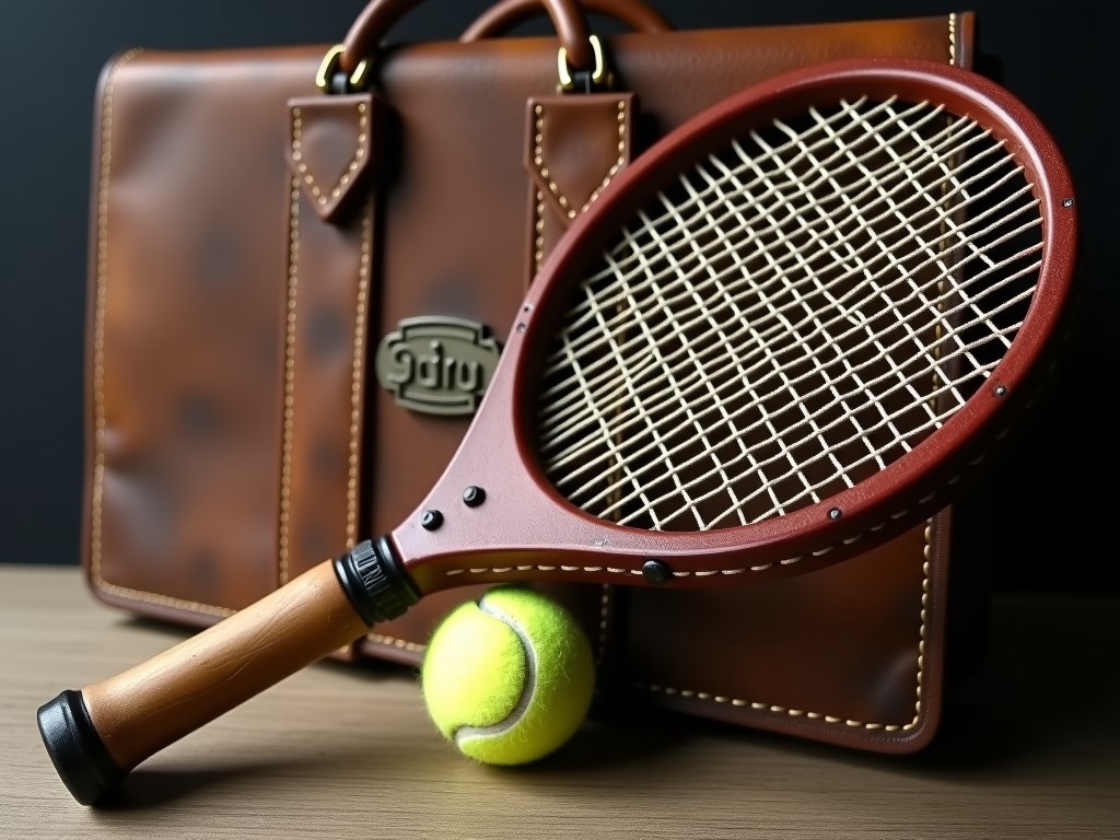 Custom Two Handed Vintage Tennis Racket Company